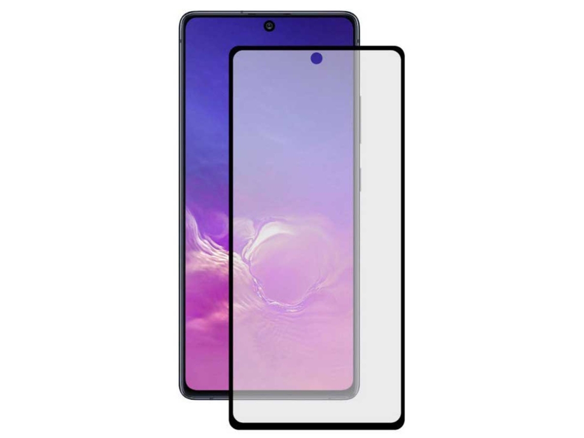 EVELATUS Full Cover Vidro 2.5D para Samung Galaxy S10 Lite G770F Antiestático / Cola Japonesa Preta