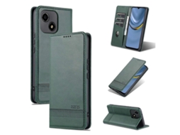 Capa De Celular Flip De Couro Com Textura De Bezerro Magnética Azns Para For Honor Play 30