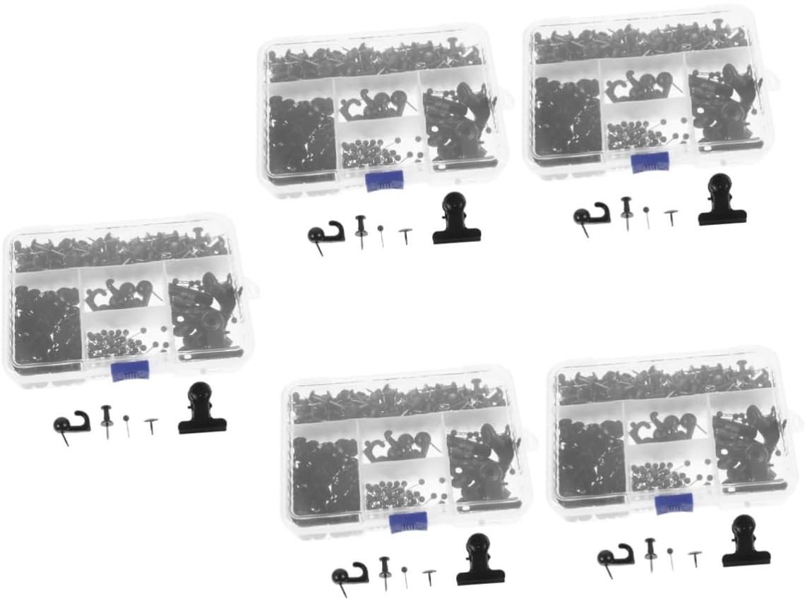 Conjunto De 5 Peças Com Mapas, Tachinhas Para Quadros Brancos E