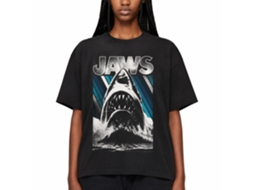 Rockinstone Jaws Movie Black Adult T-shirt Size:m