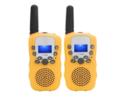 Ats 2pcs Rádio Infantil Portátil com Tela Lcd Presente de Aniversário Ou Ano Novo Cor Amarela