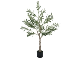 Oliveira Artificial 120cm 450 Folhas 20 Azeitonas Vaso Decoração Interior Verde