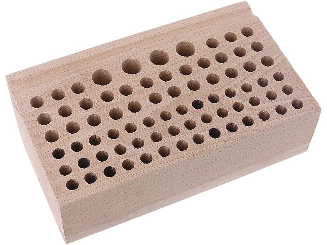 Suporte de Madeira para Ferramentas, Com 24 46 68 76 Furos, Organizador para Carimbos e Furadores, Ideal para Kits