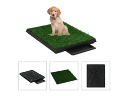 Vidaxl Wc Animais De Estimação C/ Bandeja E Relva Artificial 63x50x7cm
