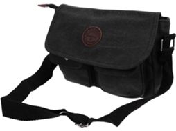 Bolsa De Ombro Masculina Ciieeo Vintage Em Lona Preta, Bolsa Mensageiro Leve Com Alça Ajustável.