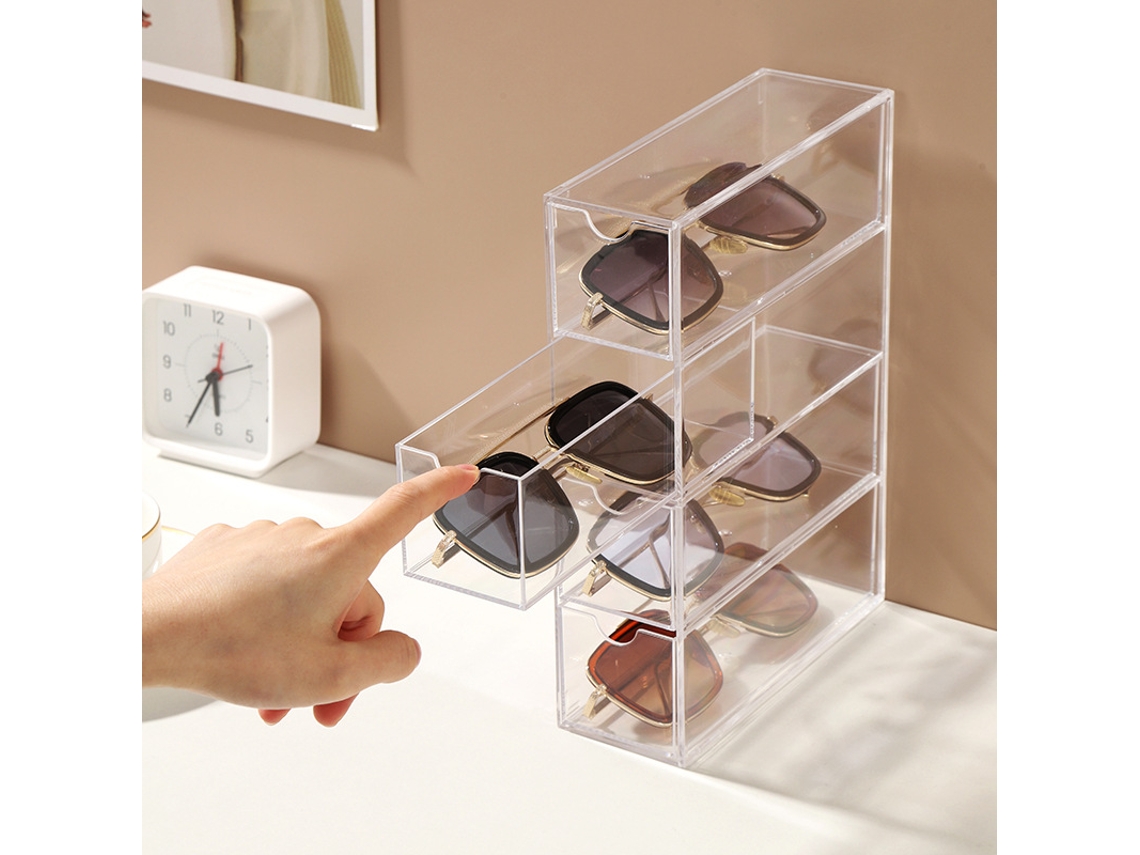 Gaveteiro de Mesa com Várias Camadas para Guardar Óculos e Óculos de Sol AQUAFORGE