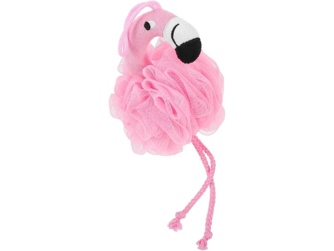 Bomba de Banho Daily Flamingo, Esponja de Tecido com Cordão Longo para Pendurar