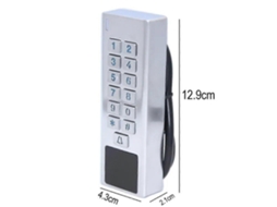 Leitor Rfid Para Controle De Acesso Externo, À Prova Dágua Ip67, Com Porta Em Liga De Zinco, Para 2000 Usuários. Aquaforge