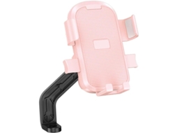 Suporte para Celular para Motociclistas Entregadores, com Braços de Fixação Resistentes e Proteção de Silicone . JYTGALX (rosa)