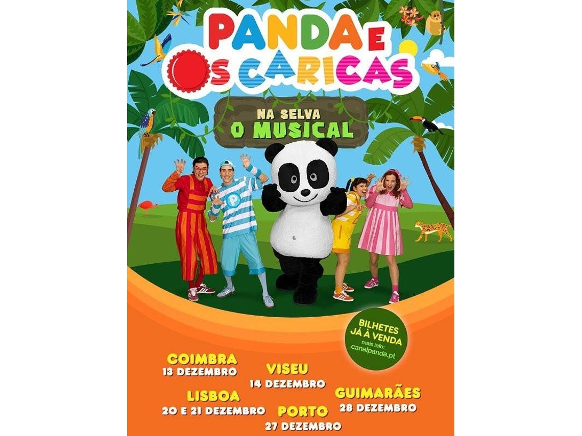 Bilhete PANDA E OS CARICAS - NA SELVA O MUSICAL|COIMBRA
