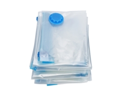 Conjunto de 6 sacos de armazenamento a vácuo transparentes para colcha roupa viagem com fechamento duplo e válvula anti vazamento S/MARCA