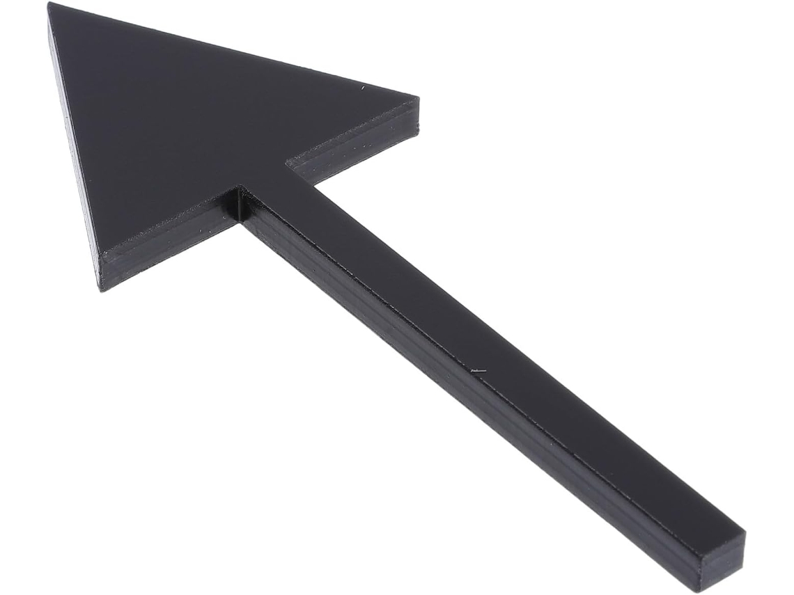 Sinalização Direcional Em Formato De Seta Hemobllo, Em Acrílico Preto De Alta Visibilidade, Com Design Sofisticado Para