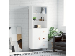 Vidaxl Armário Alto 69,5x34x180 Cm Derivados De Madeira Branco