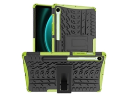 Capa Para Tablet Samsung Galaxy Tab S9 Fe Com Suporte Integrado, Em Tpu + Pc, Com Textura De Pneu.