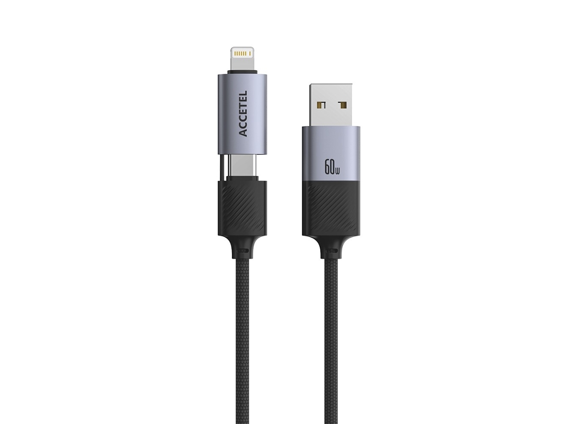 Cu2920 Cabo Multiconector 4 Em 1 Com Adaptador Integrado Max 60w 1.2 Metros