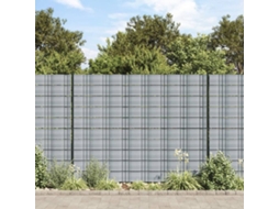 Vidaxl Telas Privacidade P/ Jardim 10 Pcs 252,5x19 Cm Pvc Cinzento