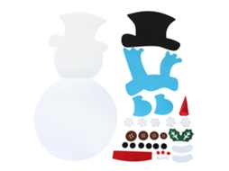 Enfeite De Natal Em Feltro Da Laxiscreed Com Boneco De Neve E Cachecol Azul Para Decoração Natalícia