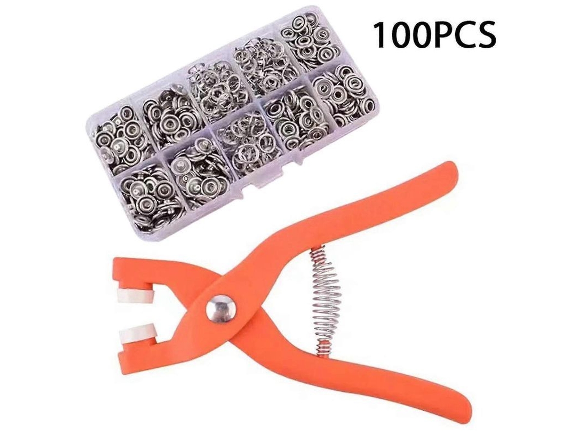 2026 kit de Broches de Metal com Alicates Ferramenta Botões de Cinco Ganchos para Manualidades Diy e Costura Crianças