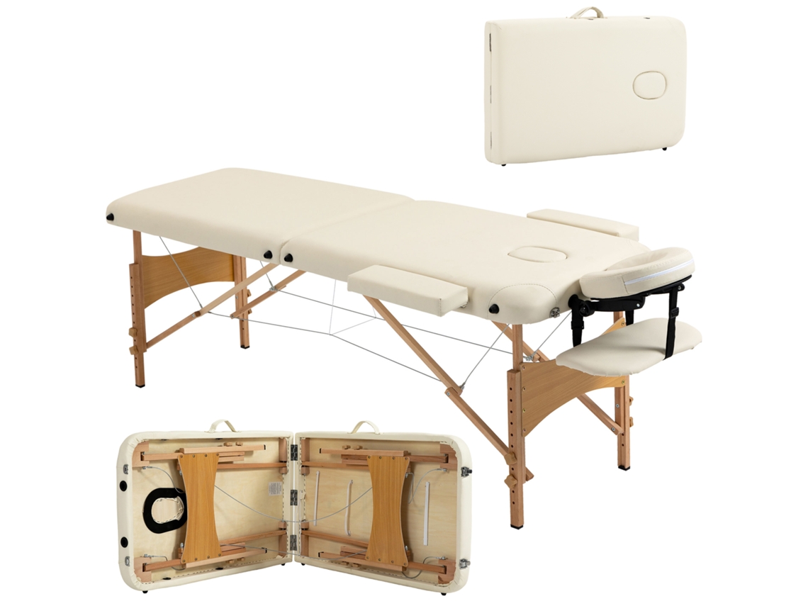 Mesa De Tratamento Dobrável Para Estética E Fisioterapia Creme