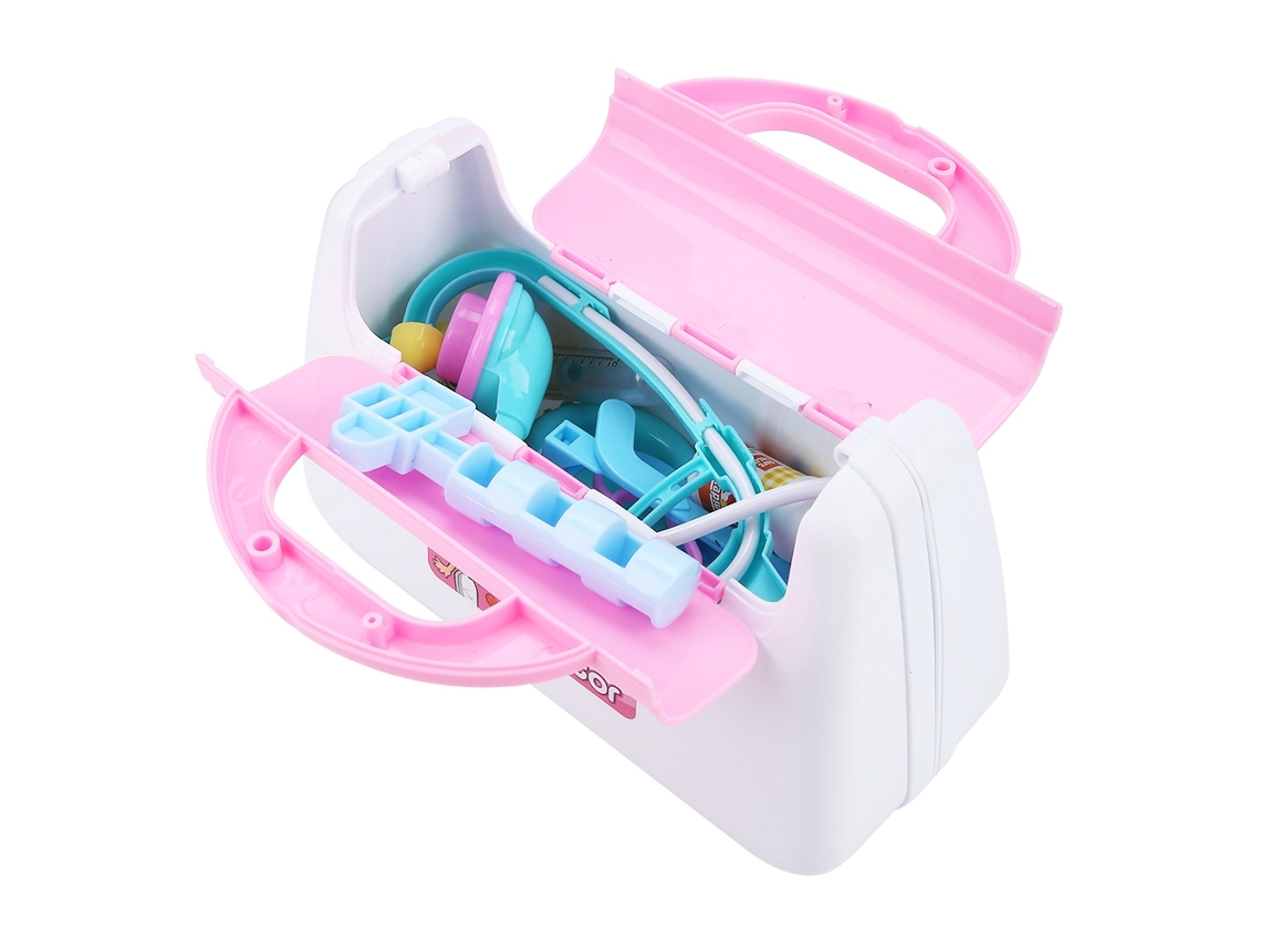Primerox brinquedo de Jogo de Papel Kit Médico com Estetoscópio Seringa para Crianças Rosa