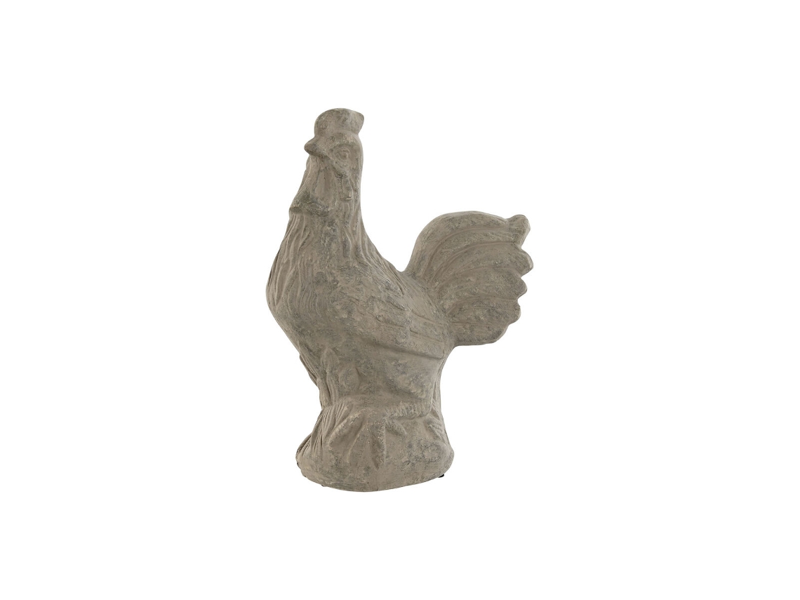 Figura decorativa Home Esprit Galinha cinza com acabamento envelhecido 25 x 16 x 32 cm