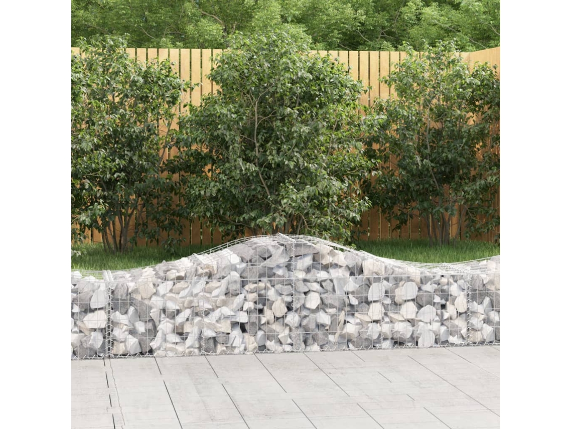 Vidaxl Cestos Gabião Arqueados 40pcs 200x50x40/60 Cm Ferro Galvanizado