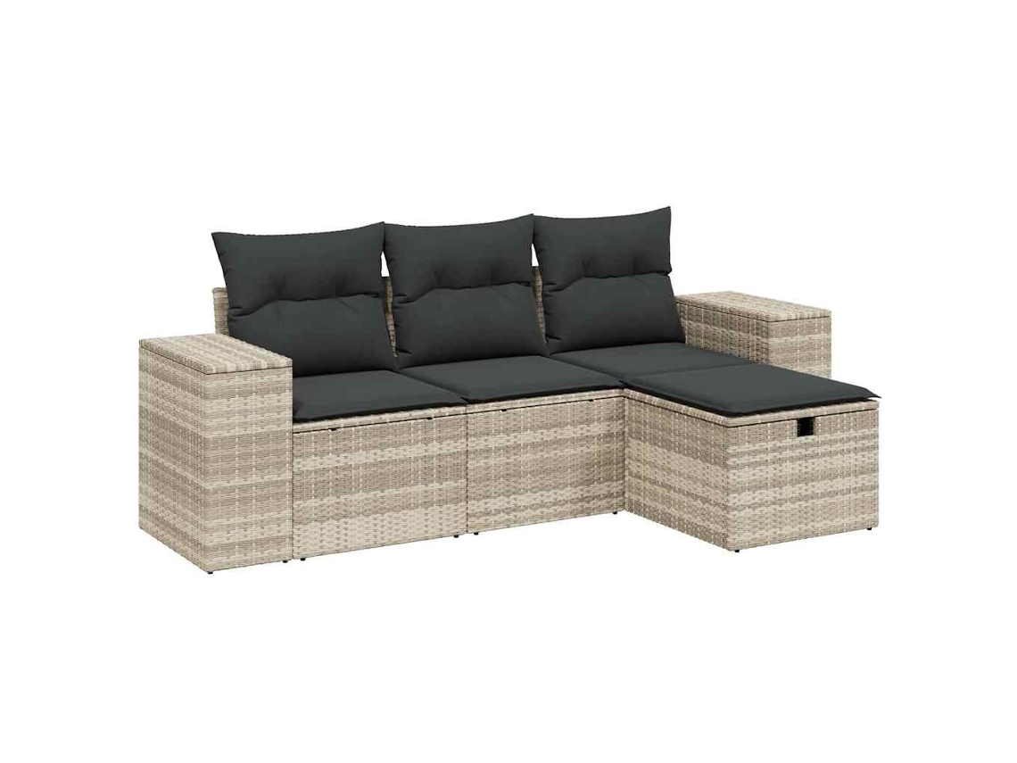 Garden Sofa Set, Garden Sofa Sets Vidaxl Cinzeto Rattan / Vime (n/a)