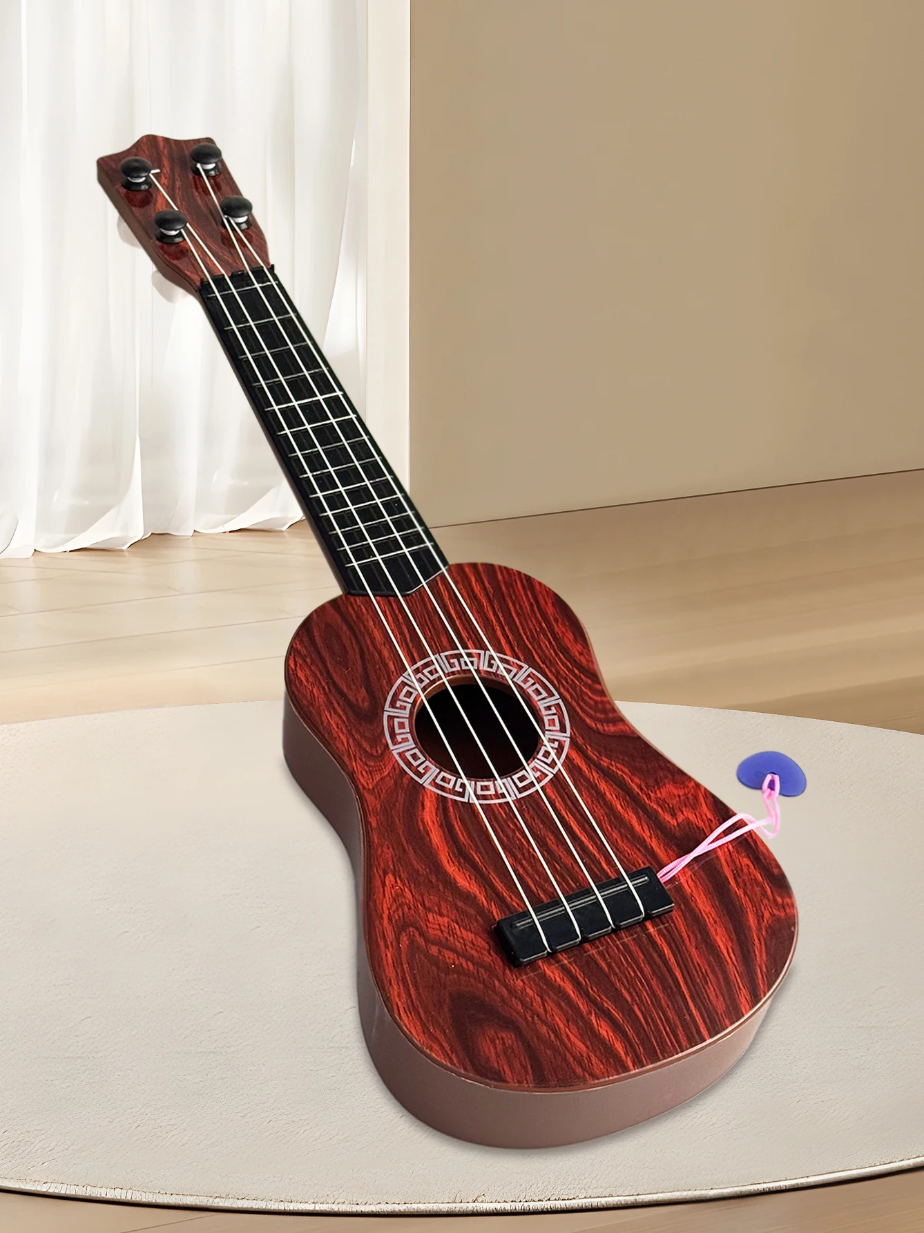 (vermelho) Mini Ukulele, 4 Cordas Tocáveis, Iniciação Early Education Music Toys, Presentes Para Crianças