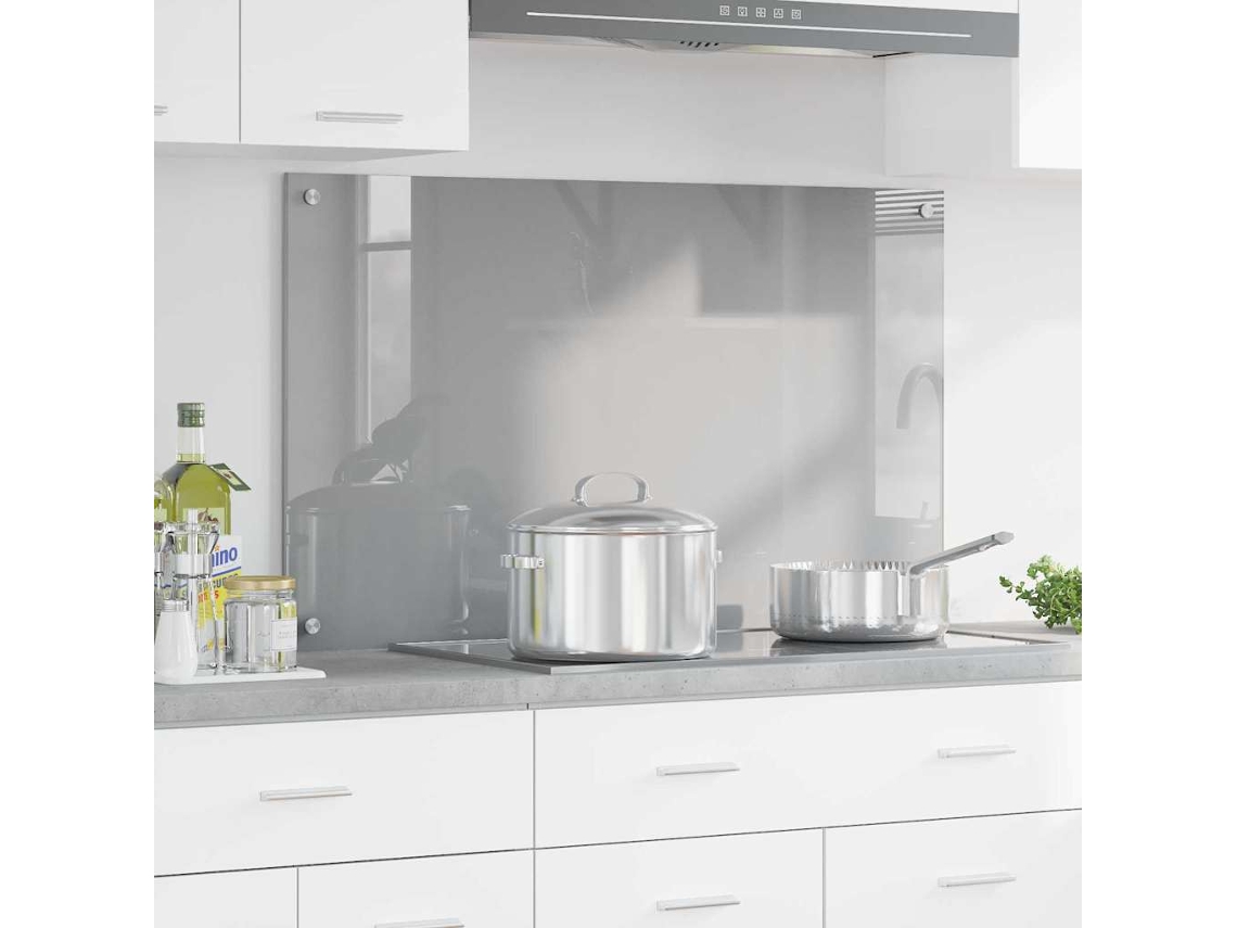 Vidaxl Painel De Cozinha Cinzento-claro 100 X 60 Cm Vidro Temperado