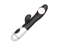 Vibrador Rabbit Recarregável De 30 Velocidades, Clitóris, Ponto G, Brinquedo Sexual Feminino - Preto