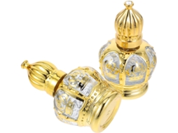 Frascos roll-on de vidro recarregáveis de 15 ml, pacote com 2 unidades, Golden League Sphere