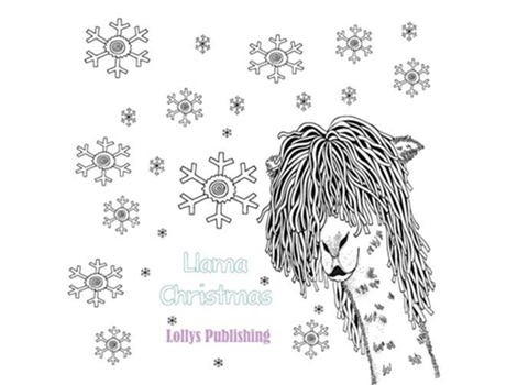 Livro Llama Christmas Colouring Book de Lollys Publishing (Inglês)