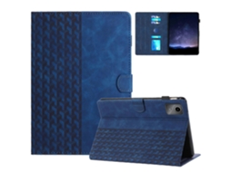 Capa para tablet inteligente em couro com relevo Webake e blocos de montar