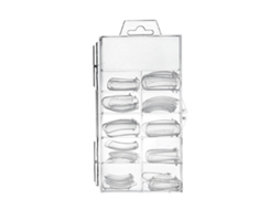100 Peças Moldes De Unhas Falsas De Capa Completa Transparentes Ferramentas Para Gel Uv