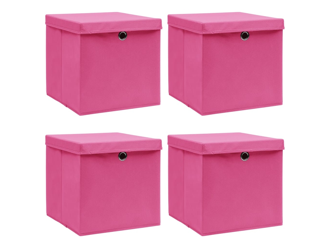 Storage Box, Storage Boxes Vidaxl Cor-de-rosa Tecido (n/a)