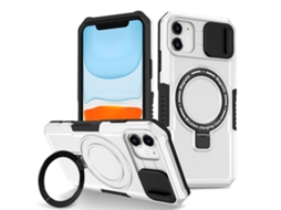 Capa Zruxe Compativel Com Iphone 11 (sliding Camshield - Magsafe - Tpu Hybrid Pc - Preto - Branco)