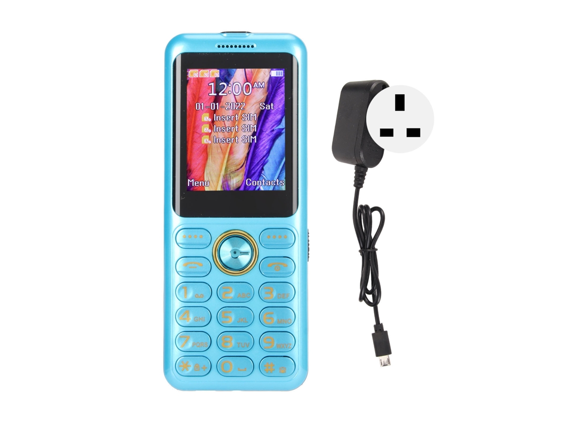 Aetheria celular Básico 2g para Idosos com Botões Grandes 3 Sim 3 Standby Bateria 2500mah Azul Uk