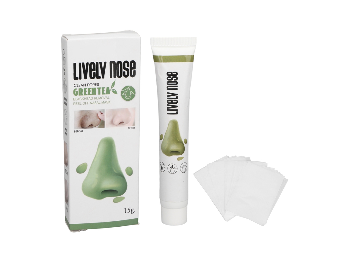 Máscara nasal peel-off descongestionante para limpeza profunda dos poros e remoção de cravos.