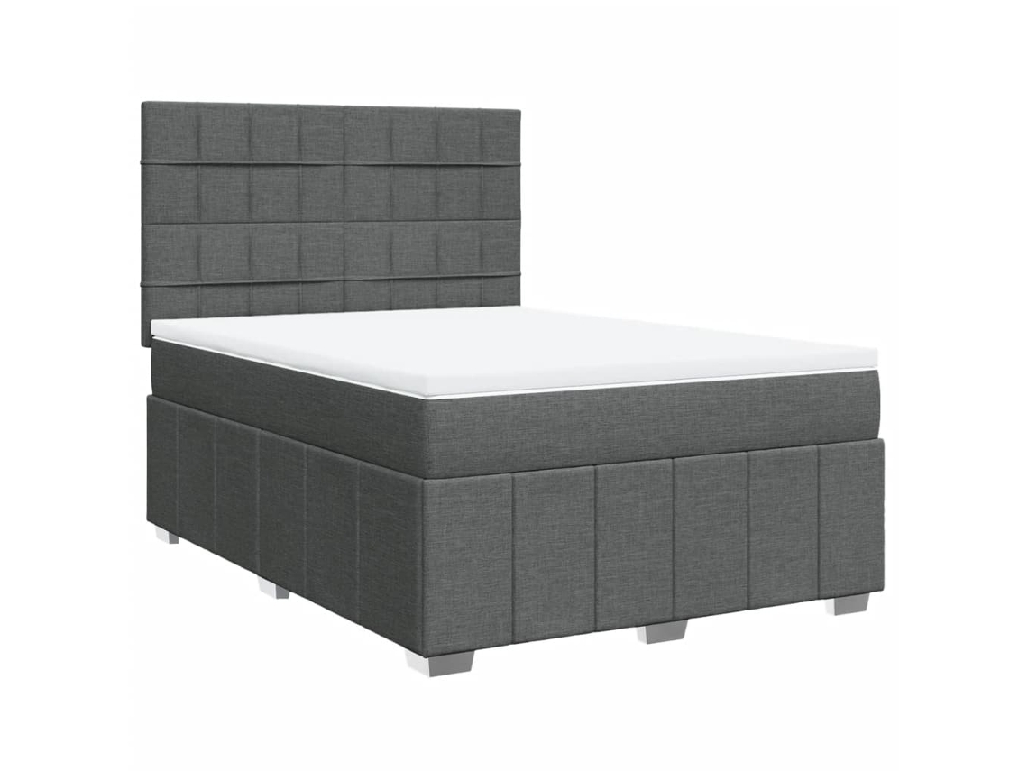 Box Spring Bed, Box Spring Beds Vidaxl Cinzeto Tecido (140 X 200 Cm)