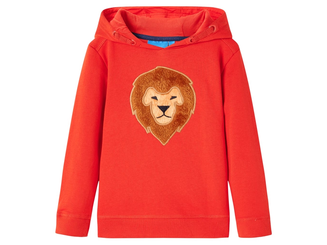Sweatshirt Para Criança Com Capuz Vermelho 104