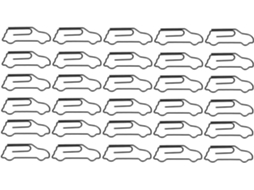 Conjunto de 30 clipes de papel, clipes de ferro leves para organizar documentos, perfeitos para uso doméstico ou profissional.