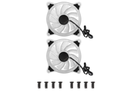 2 Unidades De Ventilador De Exaustão De Resfriamento Por Água Com Rolamento Hidráulico Branco Para Computador