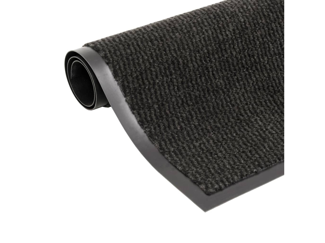 Vidaxl Tapete Controlo De Pó Retangular Tufado 60x90 Cm Preto