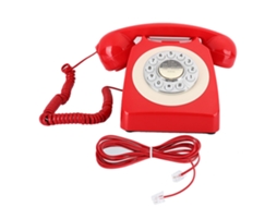Telefone Antigo Vintage Retro Com Discador Rotativo Sem Fio Para Mesa Hotel Linha Fixo