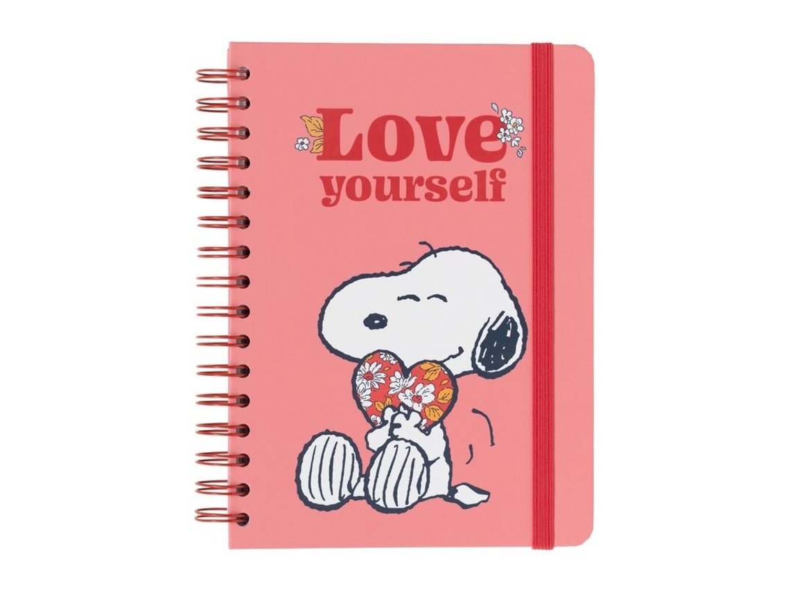 Caderno A5'' Ame, Se'', Páginas em Branco, Perfeito para Anotações BRILVIBERA