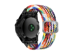 Bracelete de Nylon 22Mm com Fivela para Garmin Fenix 7/Epix/Instinct 2/Approach S62/Fenix 5 Arco-Íris Oficial