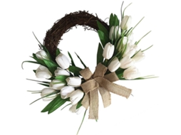 Guirlanda de Primavera para Porta, Decoração Floral para Parede Ou Janela AQUAFORGE
