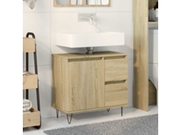 Vidaxl Armário Wc 65x33x60 Cm Derivados De Madeira Carvalho Sonoma