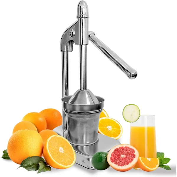 Espremedor Manual De Citrinos Para Laranjas, Limões E Romãs Em Aço Inoxidável