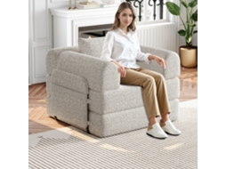 Sofá-cama Chenille 2-em-1 C/ Patente (réplica), Braço C/ Armazenamento.-kd